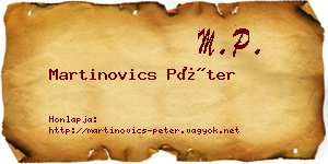 Martinovics Péter névjegykártya