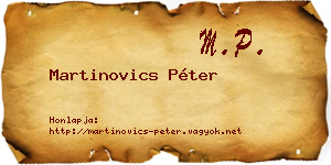Martinovics Péter névjegykártya